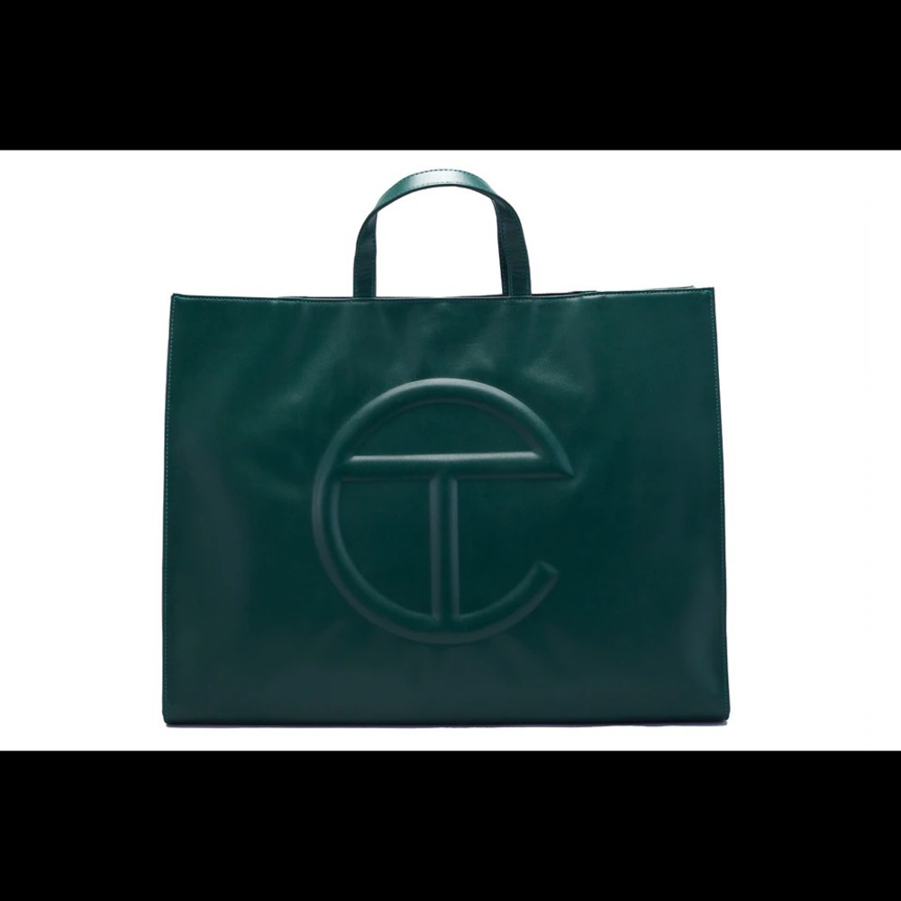 TELFAR large dark olive shopping bag nwt